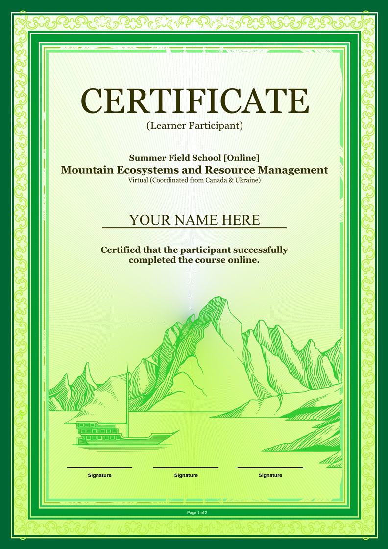 Learner Certificate
